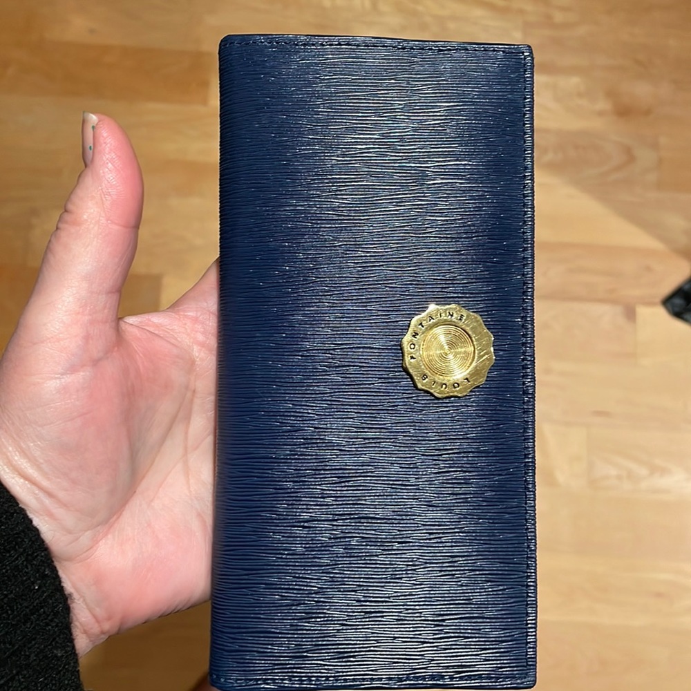 Louis Fontaine Blue Leather Wallet